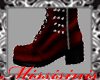Red spiked boots