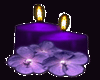 Purple Candles & Pansies