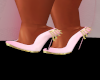 FEATHER GOWN HEELS.