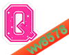 The letter Q (Pink)