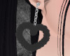 Fur Earrings♡ Black