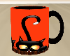 black cat coffee mug