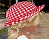 Kids! Hat Gingham Red