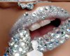 Silver bling lips bg