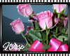 pink roses with bow