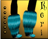 [K] Teal Furry Boots