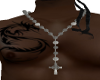 Roseary cross necklace