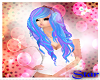 Blue Purple Hair Wth Bow