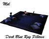 Dark Blue Rug Pillows