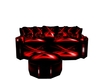 Flaming Red Cuddle Sofa