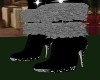 Black Boots Gray Fur