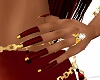 Red n Gold Nails