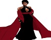 "B" Gown Black/red