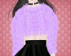 💕 Purple Crop Fur Top