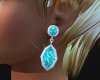Aqua Diamond Earring