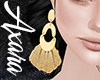 A! Gold Tassel Earrings