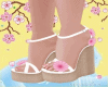 Sakura Pink Wedge Sandal