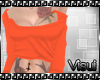 V| Orange Shrug Top