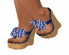 BLUE CHECKERED WEDGES