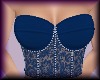 (V) Blue lace Corset