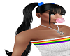 Pigtails with Blue puffs