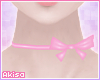 |A| Pink Bow Choker