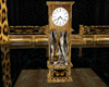 AC!Gold leopard Clock