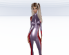 Crimson and Gray Catsuit