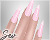 *S Pastel Pink Nails