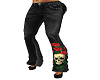 F.SKULL ROSE JEANS