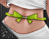 !S Bow Belt Toxic Green
