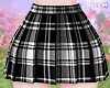 w. B/W Plaid Skirt