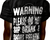 Awful Warning Tee Black