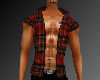 Muscled Plaid Cowboy Red