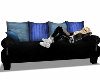 (* Blue/Blk Cuddle Couch