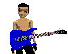 Seablue metal guitar