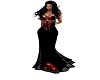 longue robe noir rouge