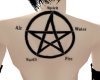 pentagram back tattoo