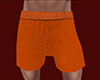 Orange Knit PJ Shorts M