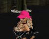 Pink Hat w Honey Blonde