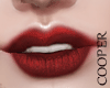 !A metallic red lipstick