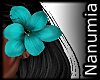 turquoise hair flower