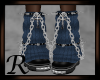 Goth Chain Boots Blue