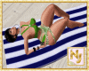 NJ] Green bikini +pareo