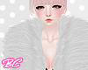 ♥white fur coat