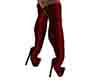 fluff cat boots red