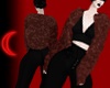 ☾ Wine fur coat