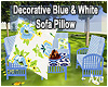 Blue & Wht Sofa Pillow