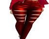 torn red leather pants