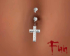 FUN Cross navel piercing